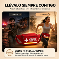 Kit de Primeros Auxilios Completo con Linterna y Pito de Emergencia. - miniatura 3