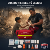 Kit de Primeros Auxilios Completo con Linterna y Pito de Emergencia. - miniatura 5
