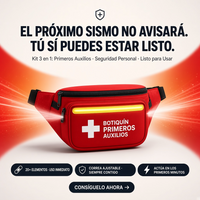 Kit de Primeros Auxilios Completo con Linterna y Pito de Emergencia. - miniatura 6